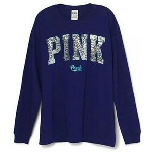 Long Sleeve VS Pink Logo T